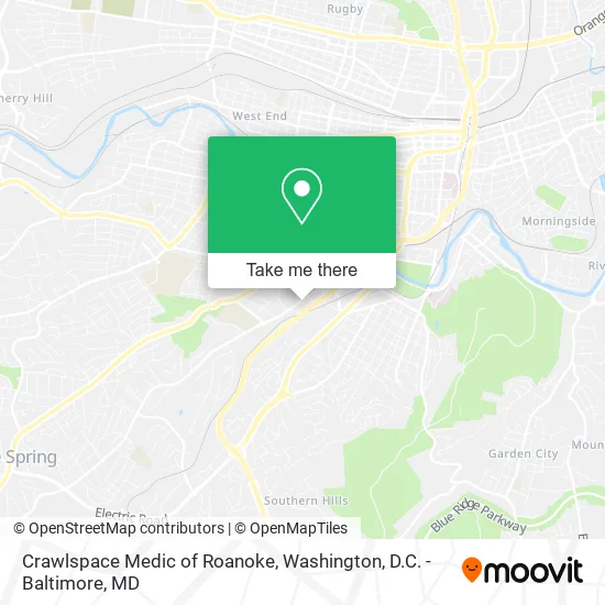 Mapa de Crawlspace Medic of Roanoke