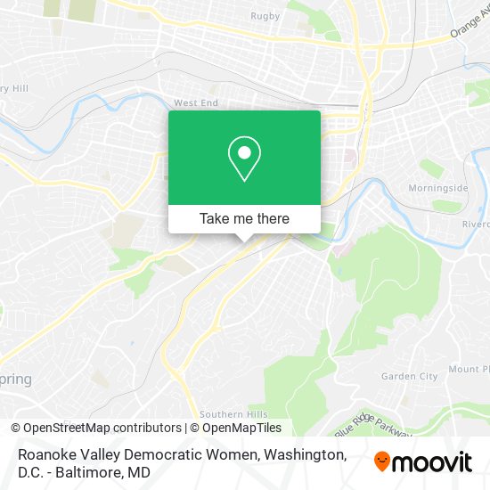 Mapa de Roanoke Valley Democratic Women