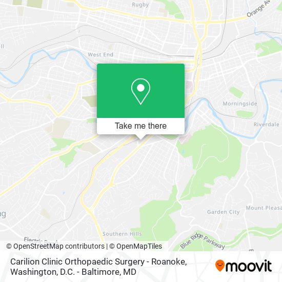Mapa de Carilion Clinic Orthopaedic Surgery - Roanoke