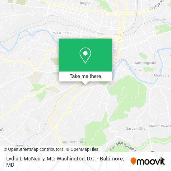 Lydia L McNeary, MD map