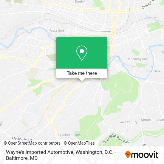 Wayne's Imported Automotive map