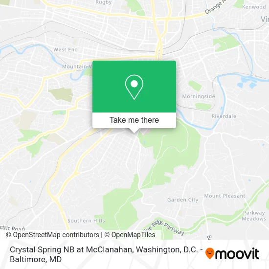 Crystal Spring NB at McClanahan map