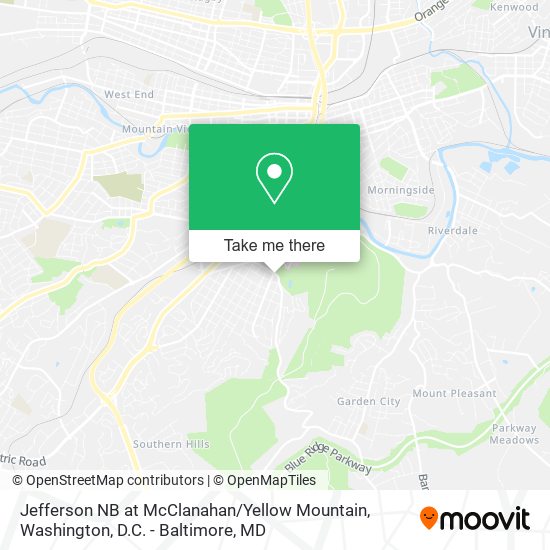 Jefferson NB at McClanahan / Yellow Mountain map