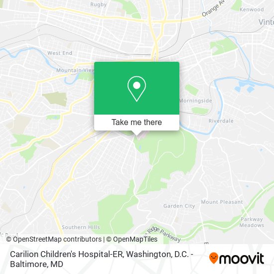 Carilion Children's Hospital-ER map