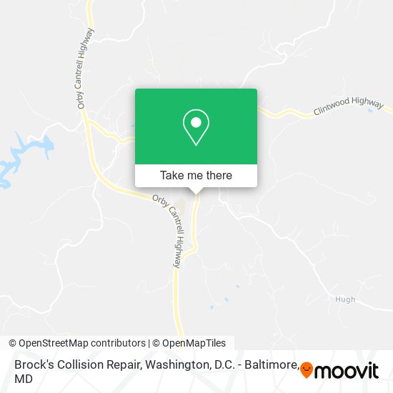 Mapa de Brock's Collision Repair