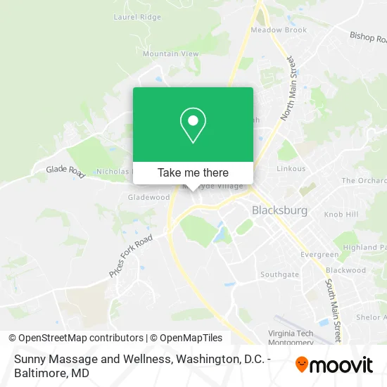 Sunny Massage and Wellness map