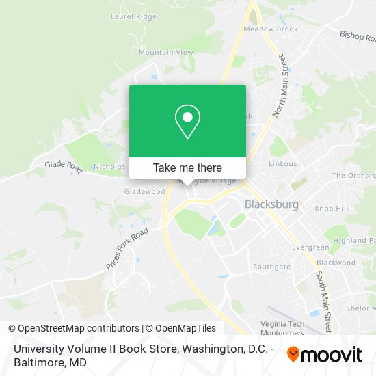 University Volume II Book Store map