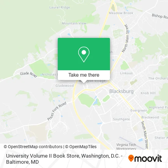 University Volume II Book Store map