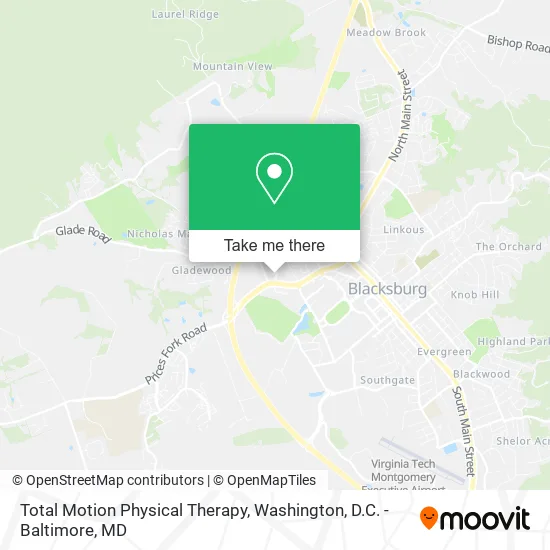 Mapa de Total Motion Physical Therapy