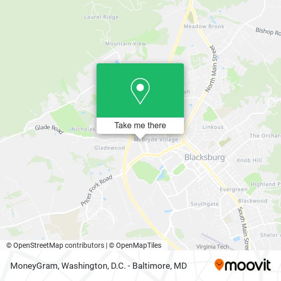 Mapa de MoneyGram