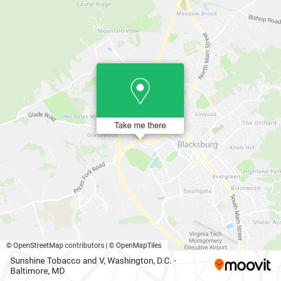 Sunshine Tobacco and V map