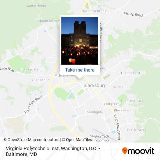 Virginia Polytechnic Inst map