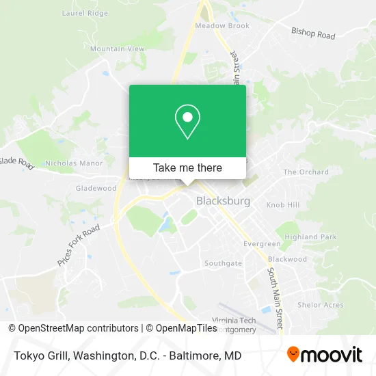 Tokyo Grill map