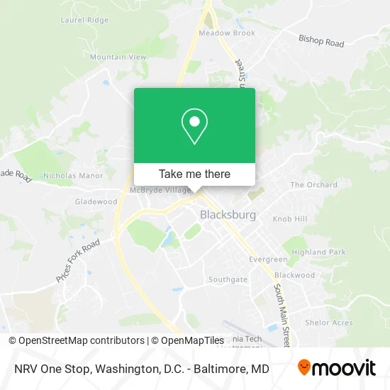 NRV One Stop map