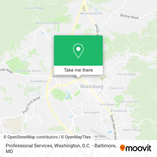 Professional Services map