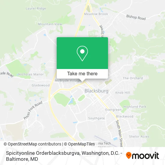 Spicityonline Orderblacksburgva map