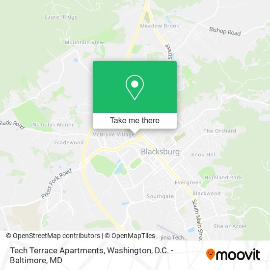 Mapa de Tech Terrace Apartments