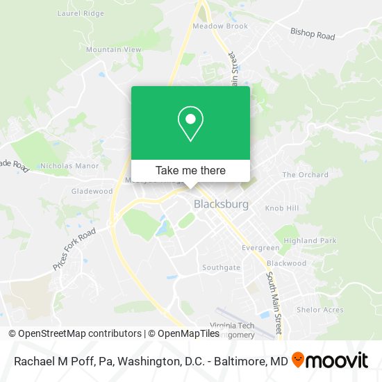 Mapa de Rachael M Poff, Pa