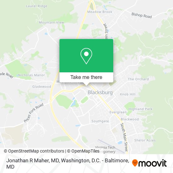 Mapa de Jonathan R Maher, MD