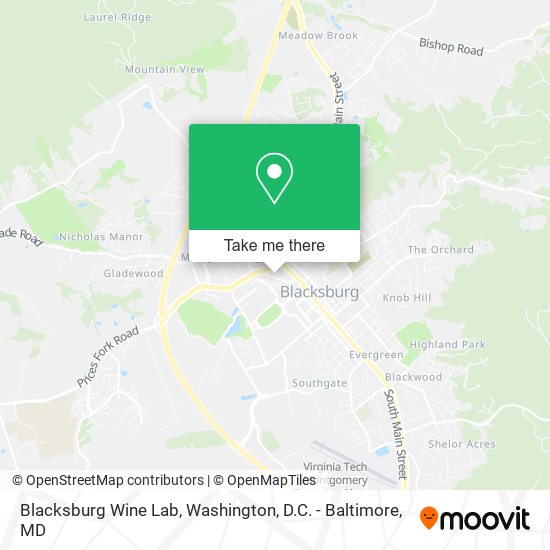 Blacksburg Wine Lab map