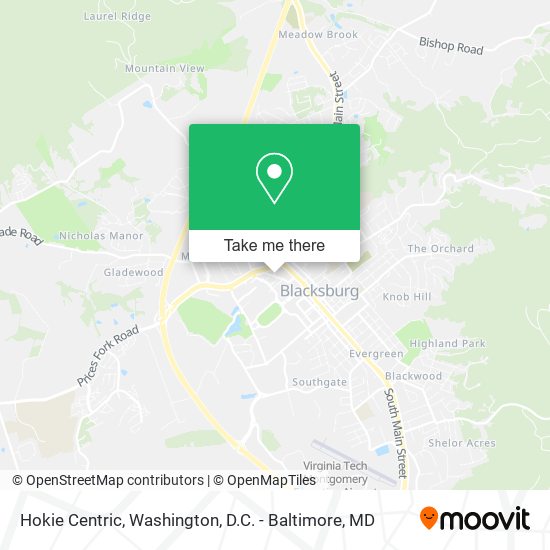 Hokie Centric map