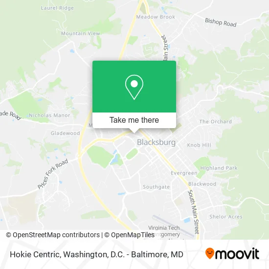 Mapa de Hokie Centric