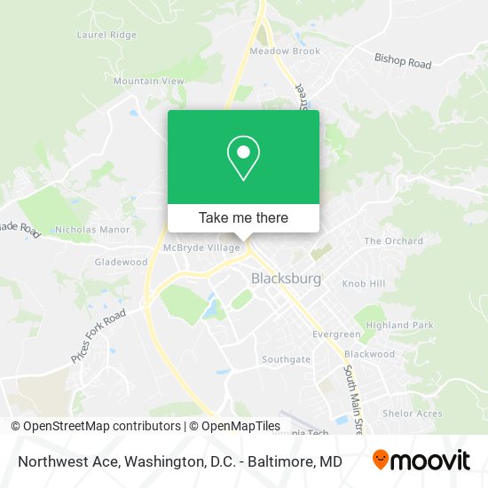 Northwest Ace map