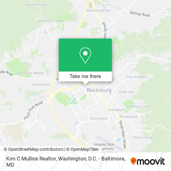Kim C Mullins Realtor map
