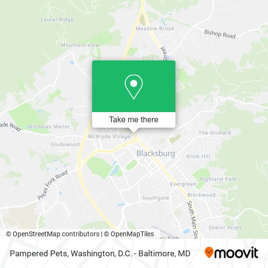 Pampered Pets map