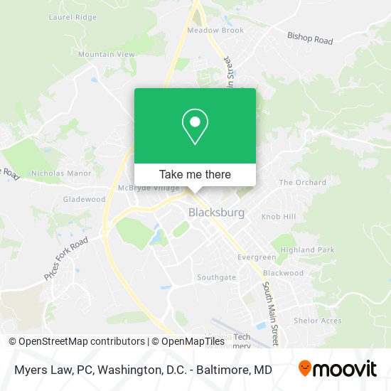 Myers Law, PC map