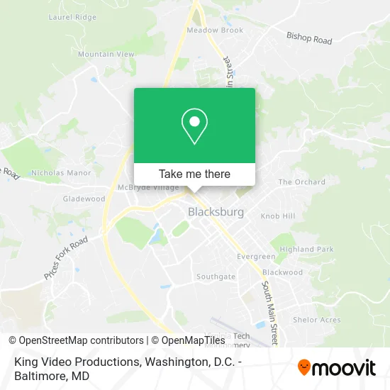 King Video Productions map