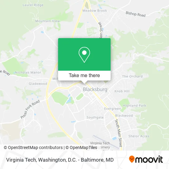 Virginia Tech map