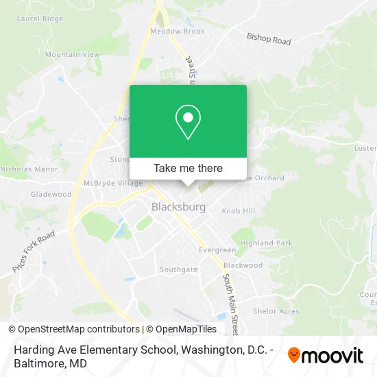 Harding Ave Elementary School map