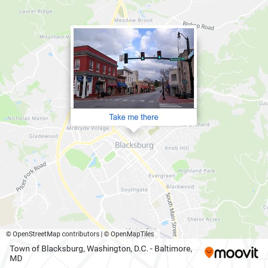Mapa de Town of Blacksburg