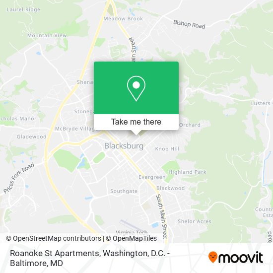 Mapa de Roanoke St Apartments
