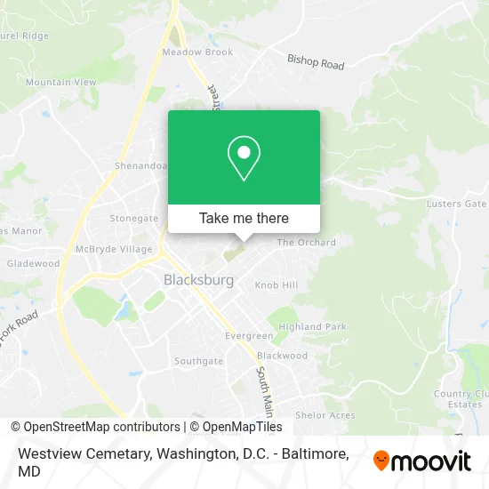 Westview Cemetary map