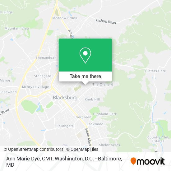 Mapa de Ann Marie Dye, CMT