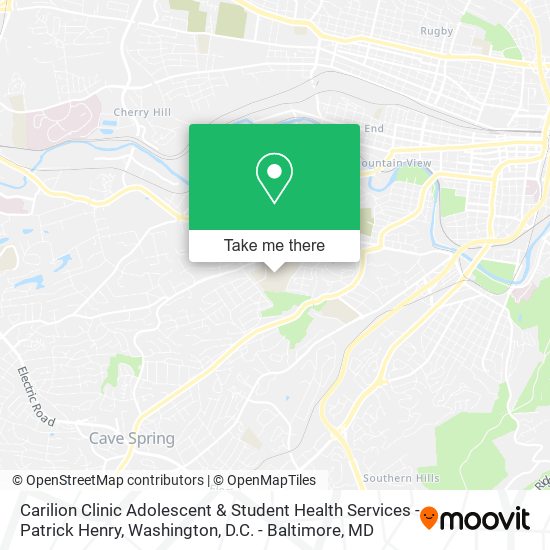 Carilion Clinic Adolescent & Student Health Services - Patrick Henry map
