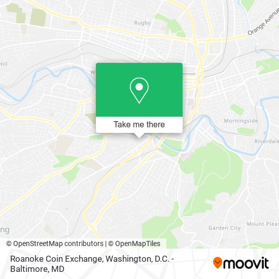 Mapa de Roanoke Coin Exchange