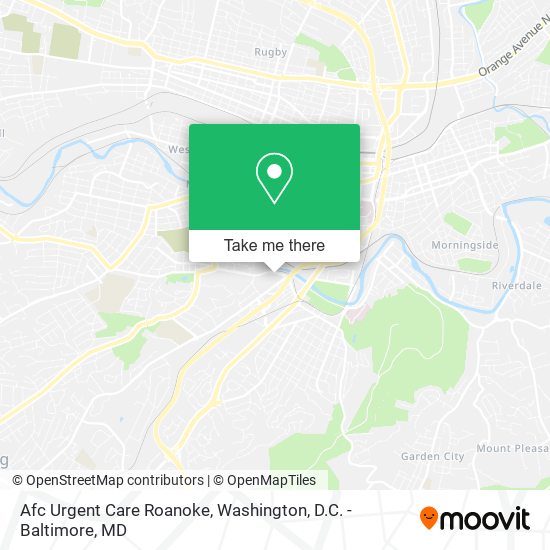 Afc Urgent Care Roanoke map
