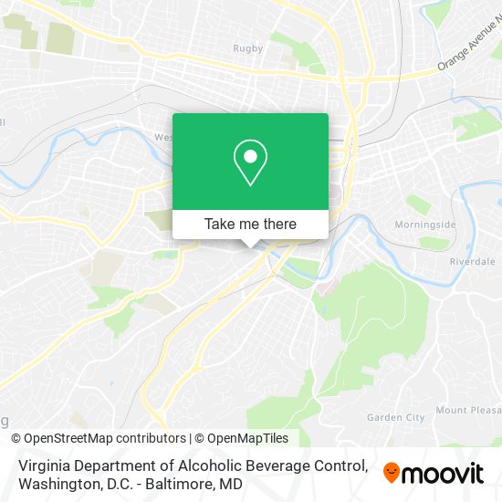 Mapa de Virginia Department of Alcoholic Beverage Control