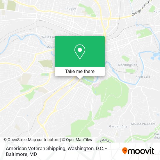 American Veteran Shipping map