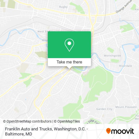 Franklin Auto and Trucks map