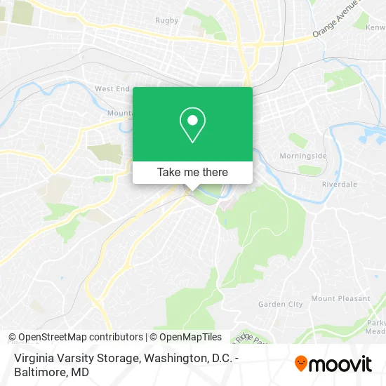 Virginia Varsity Storage map