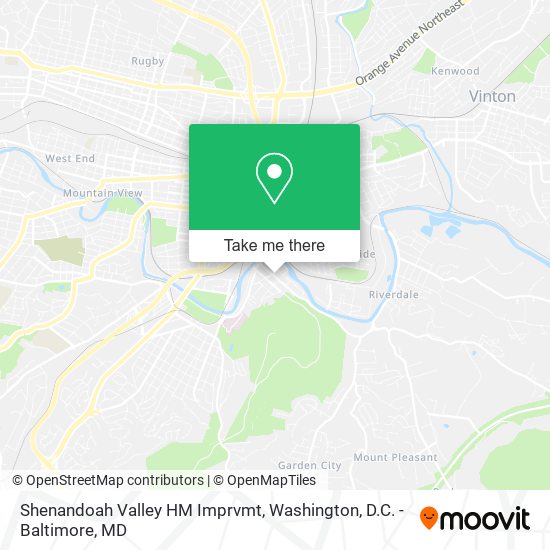 Shenandoah Valley HM Imprvmt map