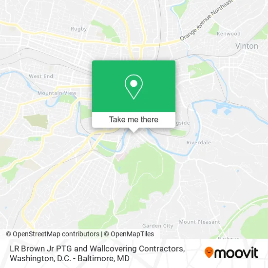LR Brown Jr PTG and Wallcovering Contractors map