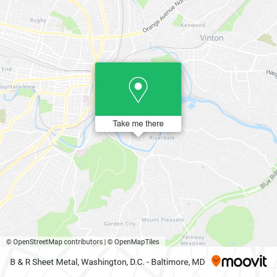 B & R Sheet Metal map