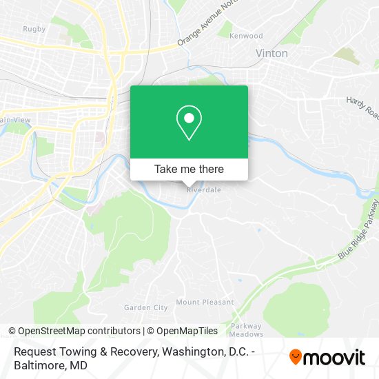 Request Towing & Recovery map