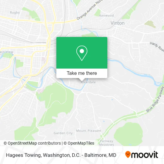 Hagees Towing map