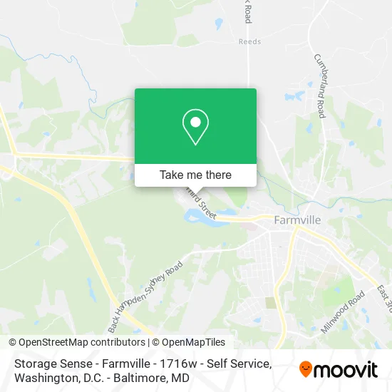 Storage Sense - Farmville - 1716w - Self Service map